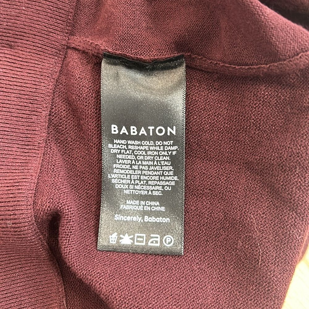 Aritzia Babaton Rodin Burgundy Knit Jogger XL - Picture 11 of 12
